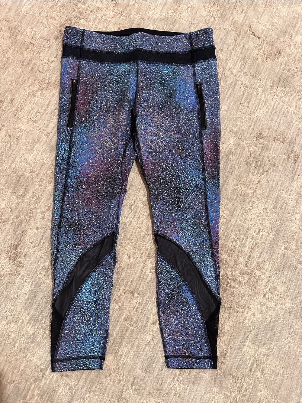 Lululemon Inspire Tight - Strive Multi Black / Black - Size 10 - Like New